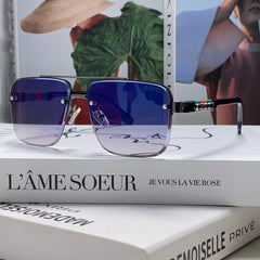 RECTANGULAR FRAME SUNGLASSES 576873 IN METAL