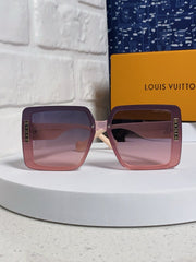 SQUARE SUNGLASSES 571653 IN PINK CLEAR ACETATE