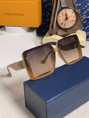 SQUARE SUNGLASSES 571654 IN DARK BEIGE SMOKE ACETATE