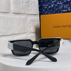 RECTANGLE SUNGLASSES 575849 BLACK IN ACETATE