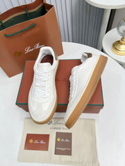 LP TENNIS WALK SNEAKERS WHITE AND LIGHT GRAY CALFSKIN