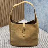 LE 5 À 7 SUPPLE BAG 31 IN PEANUT BROWN SUEDE