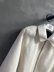 Loewe 2025 Leather Jacket White Sheepskin