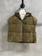 PRADA 25S SUEDE DOWN VEST 386