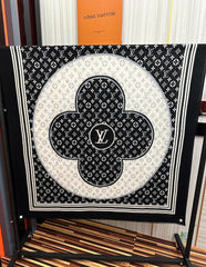 SCARF 200 CM IN BLACK MIX WHITE CASHMERE 400030