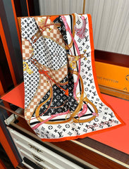 LV SCARF 90 CM IN SILK 729071