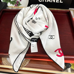 CHANEL 25S SCARF 90 IN SILK 733857