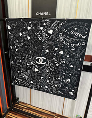 CHANEL 25S SCARF 90 IN SILK 738419