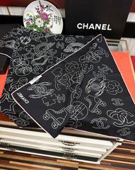 CHANEL 25S SCARF 90 IN SILK 738436