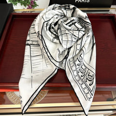 CHANEL 25S SCARF 90 IN SILK 001
