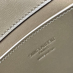 VOLTAIRE IN BOX 21 IN CARAMEL BROWN CALFSKIN GOLD LOGO