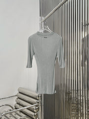 MIUMIU SHORT-SLEEVE KNIT TOP STYLE 513