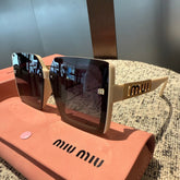 LOGO SQUARE SUNGLASSES 512015 IN WHITE ACETATE