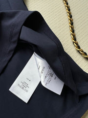 CC Round neck T-shirt Navy Blue Cotton