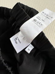 Loewe High Waisted Pants Black Satin Fabric