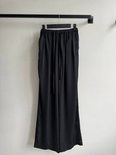 Loewe High Waisted Pants Black Satin Fabric