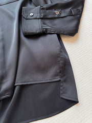 Loewe Shirt Black Satin Fabric
