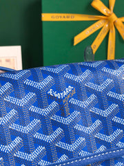 GRAND BLEU 16 IN SAPPHIRE BLUE GOYARDINE CANVAS AND LAMBSKIN