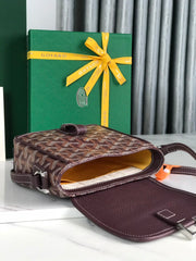 GRAND BLEU 16 IN WINE RED GOYARDINE CANVAS AND LAMBSKIN