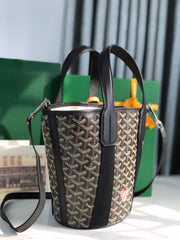 SMALL BELHARRA 24 IN BLACK GOYARDINE CANVAS AND LAMBSKIN