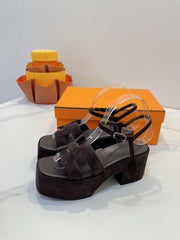JAM 30 SANDAL IN CAROB BROWN SUEDE