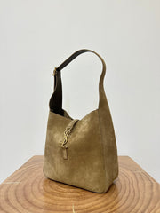 LE 5 À 7 SUPPLE SMALL 22 IN PEANUT BROWN SUEDE