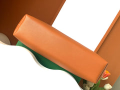 CISALPIN DOCUMENT CASE 39 IN BLACK GOYARDINE CANVAS AND TAN CALFSKIN