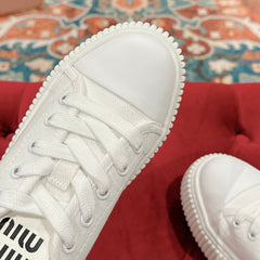 Sneakers Mules White Canvas