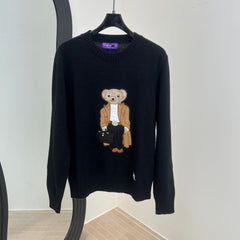 RALPH LAUREN 25S EMBROIDERED BEAR KNITTED SWEATER 252