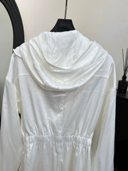 CHANEL 25S HOODED JACKET WITH LACE TRIM 409