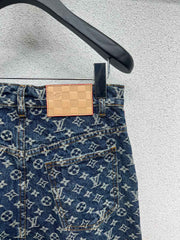 LV Monogram Denim Tailored Pants