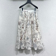 DIOR CLASSIC FLORAL LONG SKIRT 275021