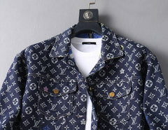 LV NAVY BLUE MONOGRAM DENIM SHIRT JACKET 239049