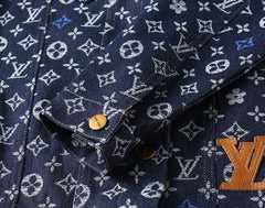 LV NAVY BLUE MONOGRAM DENIM SHIRT JACKET 239049