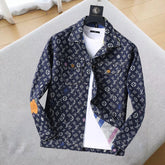 LV NAVY BLUE MONOGRAM DENIM SHIRT JACKET 239049