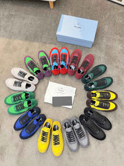 COLLAPSE SNEAKERS IN BLACK SUEDE AND FOREST GREEN NYLON