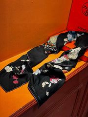HERMES 25S SCARF 140 IN CASHMERE SILK 709657