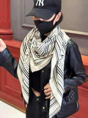 HERMES 25S SCARF 140 IN CASHMERE SILK 727316