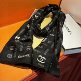 CHANEL 25S SCARF 180 IN CASHMERE SILK 738480