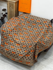 LV SCARF 140 CM IN WOOL MIX SILK 737264