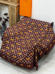 LV SCARF 140 CM IN WOOL MIX SILK 737266