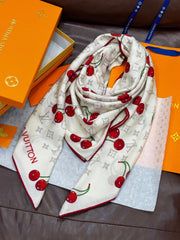 LV SCARF 140 CM IN SILK-CASHMERE BLEND 737267
