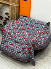 LV SCARF 140 CM IN SILK-CASHMERE BLEND 737270