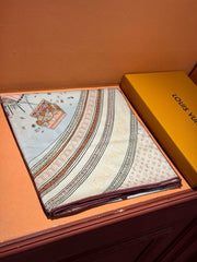 LV SCARF 140 CM IN SILK-CASHMERE BLEND 737276