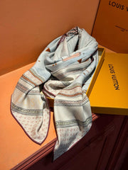 LV SCARF 140 CM IN SILK-CASHMERE BLEND 737276