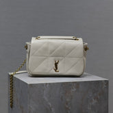 YSL 25S JAMIE MINI 20 IN BLANC VINTAGE LAMBSKIN GOLD HARDWRE