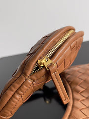 SMALL GEMELLI 24 IN BRONZE BROWN LAMBSKIN