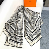 HERMES 25S SCARF 135 IN CASHMERE SILK 729038