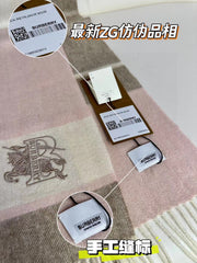 SCARF 180 CM IN LIGHT PINK MIX DESERT BROWN CASHMERE 408503
