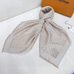 LV SCARF 120 CM IN WOOL MIX SILK 737297